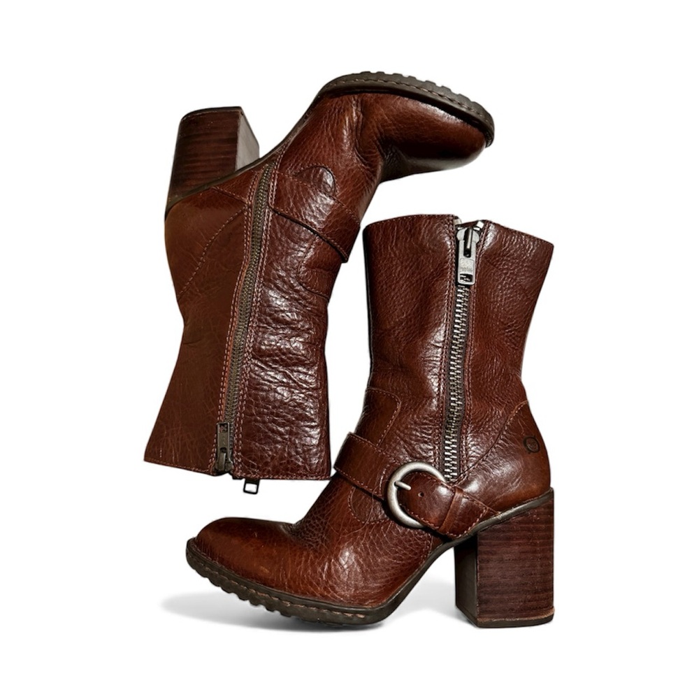 Born Women’s Camryn Leather Moto Boots - size 7 - Picture 6 of 9